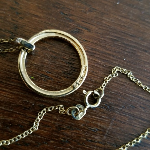 Circle necklace Vermeil Sterling Silver 925 dainty - Picture 6 of 6